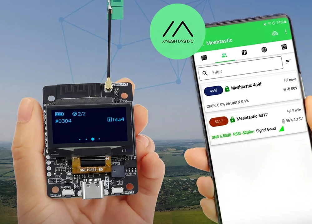 Передатчик LoRa Elecrow ThinkNode M2 Meshtastic с ESP32-S3 и OLED 1,3 (без аккумулятора)